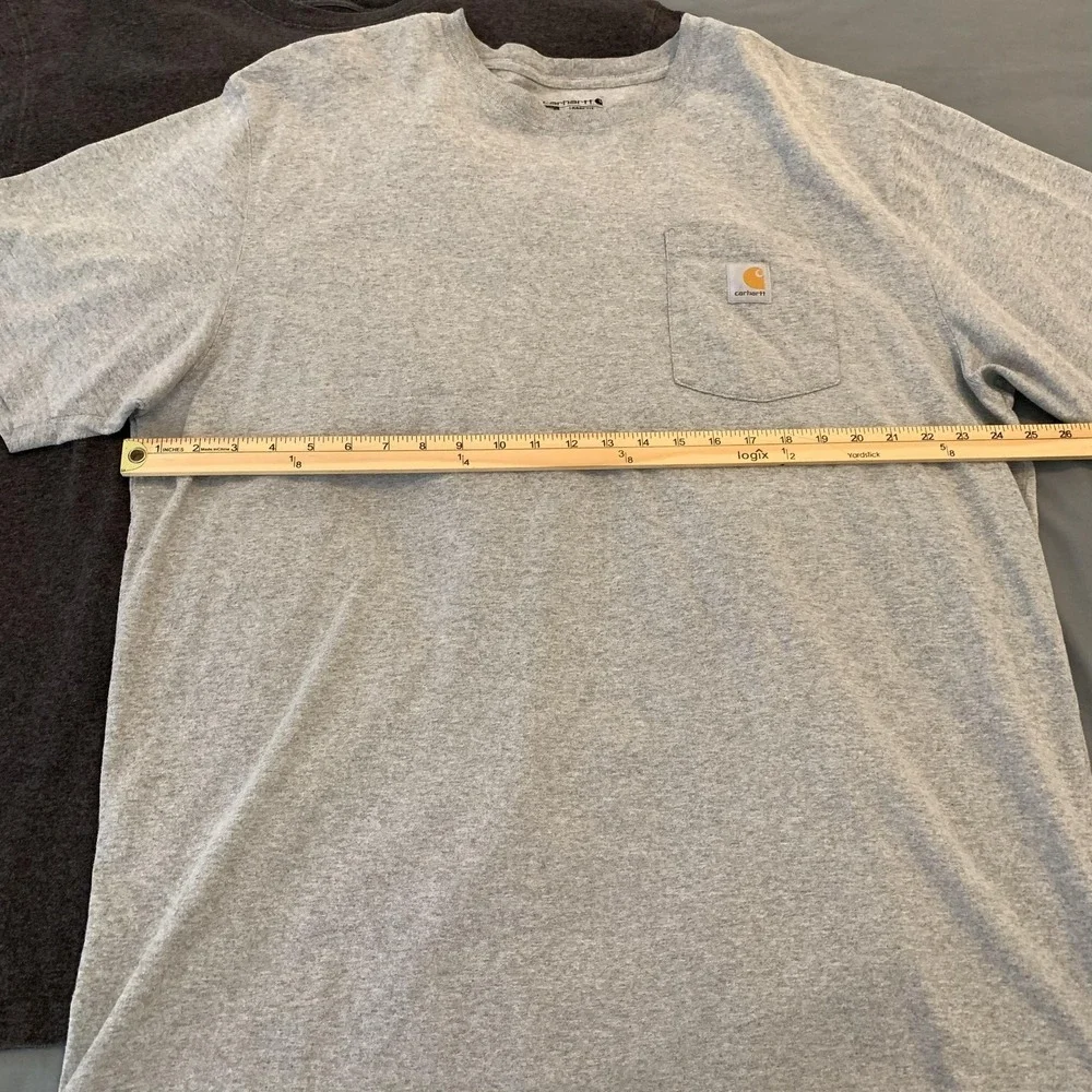 Carhartt Shirt Lot Of 3 Mens XLT Gray Black Pocket Workwear K87 Tagless Tee - Picture 5 of 16